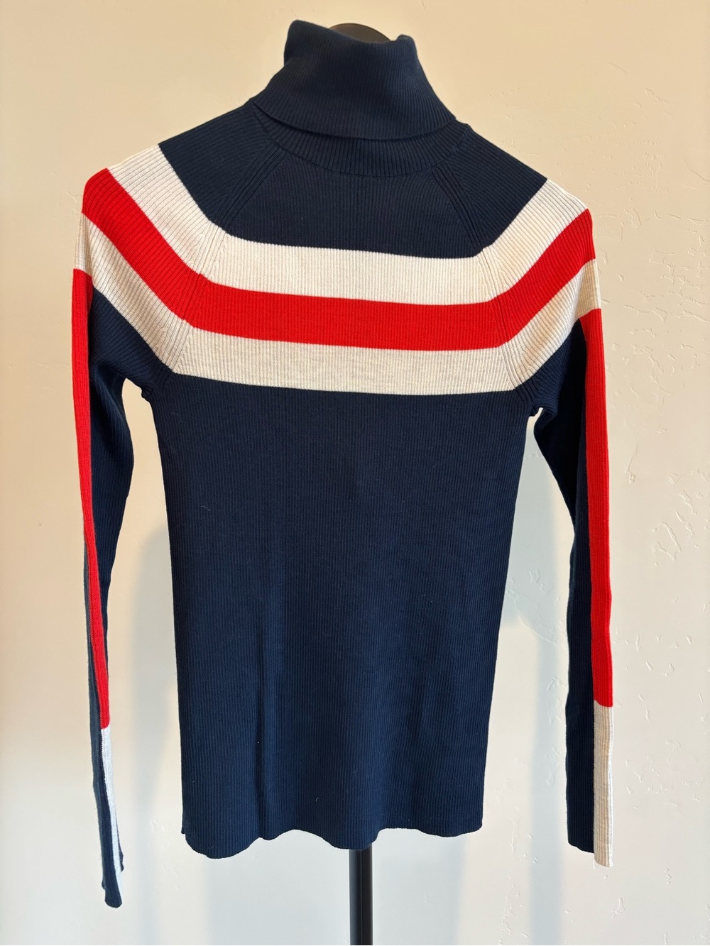 Athleta Merino Blend Striped Turtleneck S